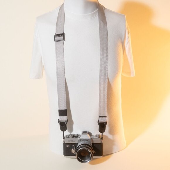 SILVER Adjustable Camera Neck Strap  w/ Peak Design Anchors 1.25" wide EXCLUSIVE - Picture 3 of 10